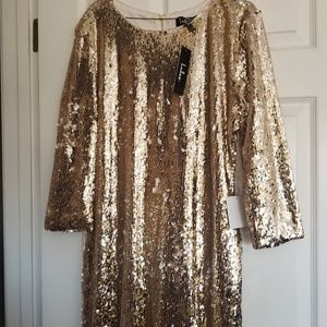 Gold sequence dress